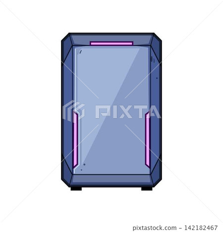 Gaming computer pc tower box design 142182467