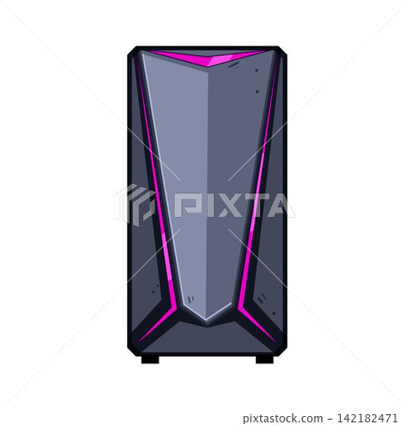 Modern gaming computer desktop tower pc case Modern gaming computer desktop tower pc case 142182471