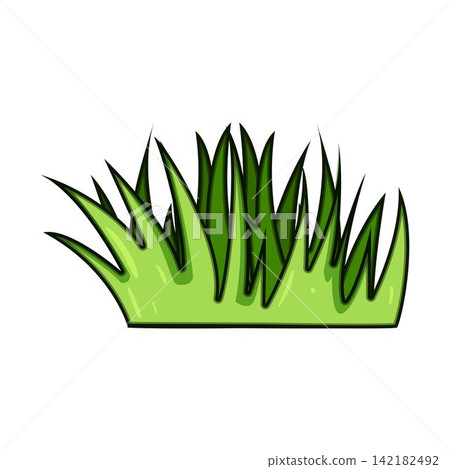 Green grass illustration growing on white background 142182492