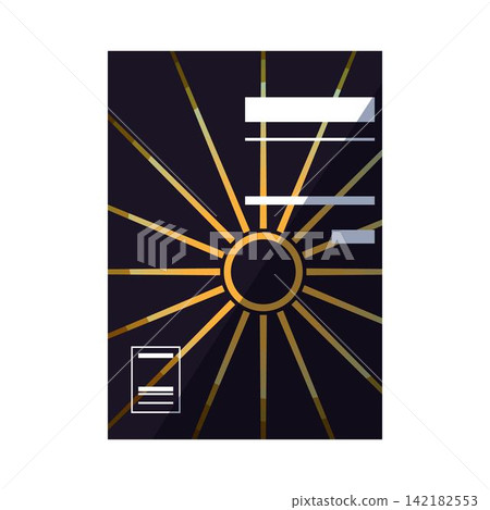 Abstract golden sunburst design for event flyer Abstract golden sunburst design for event flyer 142182553