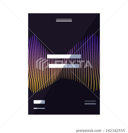 Music festival event poster with abstract sound waves Music festival event poster with abstract sound waves 142182555