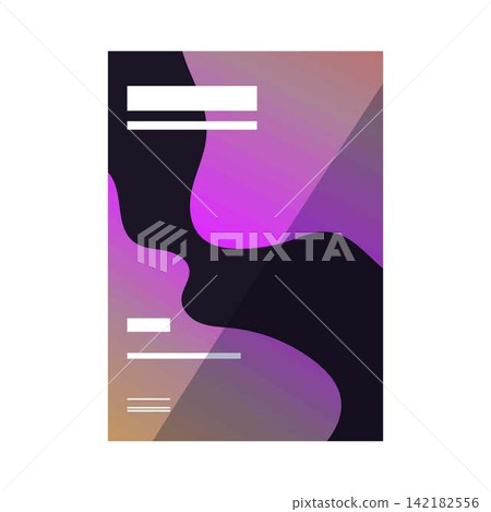 Abstract creative graphic design poster template with flowing shapes Abstract creative graphic design poster template with flowing shapes 142182556