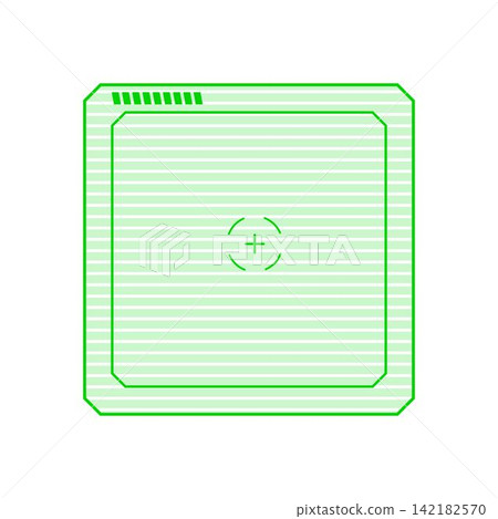 Digital screen interface with scanline overlay and target focus Digital screen interface with scanline overlay and target focus 142182570