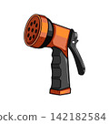 Watering nozzle for garden hose and irrigation tasks 142182584