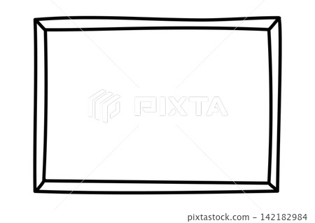 Three-dimensional, frame-like, hand-painted rectangular frame Three-dimensional, frame-like, hand-painted rectangular frame 142182984