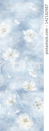 Collection of soft watercolor vintage floral vertical seamless pattern swatches Collection of soft watercolor vintage floral vertical seamless pattern swatches 142182987