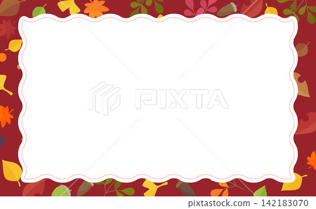 紅色邊框,飾以秋葉和漿果 1_horizontal 紅色邊框,飾以秋葉和漿果 1_horizontal 142183070