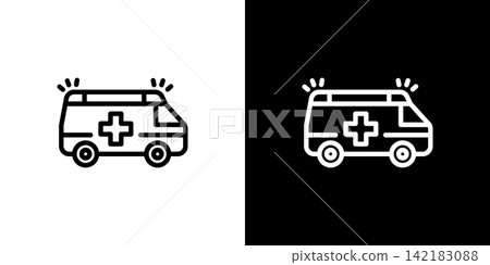 Ambulance icon Medical Hospital 119 Ambulance icon Medical Hospital 119 142183088