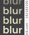 Halftone typography poster with retro blur text and dotted effect 142183100