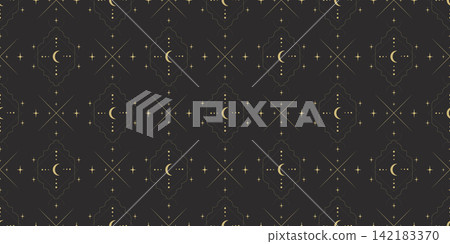 Magic, tarot, occultism seamless pattern Magic, tarot, occultism seamless pattern 142183370