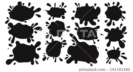 Set of abstract blot shapes Set of abstract blot shapes 142183380
