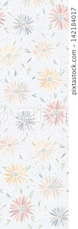Collection of soft pastel watercolor vertical floral seamless pattern swatches Collection of soft pastel watercolor vertical floral seamless pattern swatches 142184017
