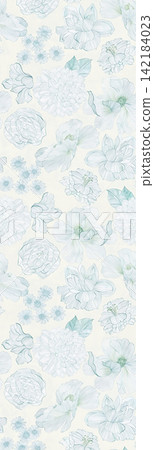 Collection of soft pastel watercolor vertical floral seamless pattern swatches Collection of soft pastel watercolor vertical floral seamless pattern swatches 142184023