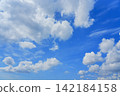 blue sky and white clouds 142184158