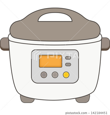 Rice cooker, automatic cooking appliance, home appliance icon, simple flat vector material Rice cooker, automatic cooking appliance, home appliance icon, simple flat vector material 142184451