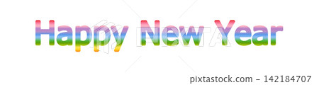 裝飾文字：新年快樂 142184707