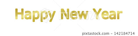 Decorative lettering: Happy New Year Decorative lettering: Happy New Year 142184714