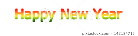 Decorative lettering: Happy New Year Decorative lettering: Happy New Year 142184715