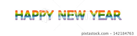 Decorative lettering: HAPPY NEW YEAR Decorative lettering: HAPPY NEW YEAR 142184763