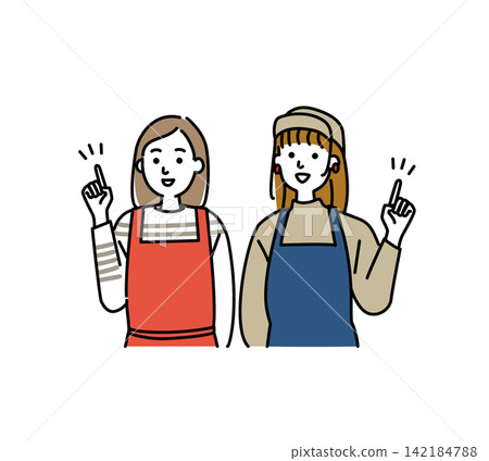 Young female cafe staff Young female cafe staff 142184788