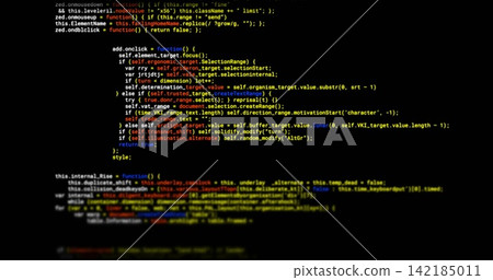 Displaying centered block of JavaScript code on dark editor screen, showing syntax highlighting. Monospaced, terminal, scripting, cinematic, bokeh, colorful, focus Displaying centered block of JavaScript code on dark editor screen, showing syntax highlighting. Monospaced, terminal, scripting, cinematic, bokeh, colorful, focus 142185011