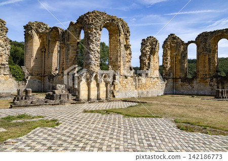 Byland Abbey in North Yorkshire in the northeast of England. Byland Abbey in North Yorkshire in the northeast of England. 142186773