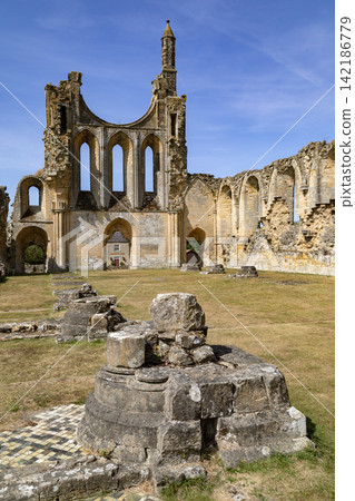 Byland Abbey in North Yorkshire in the northeast of England. Byland Abbey in North Yorkshire in the northeast of England. 142186779