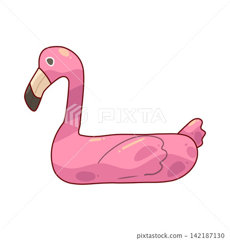 Illustration of Flamingo float 142187130