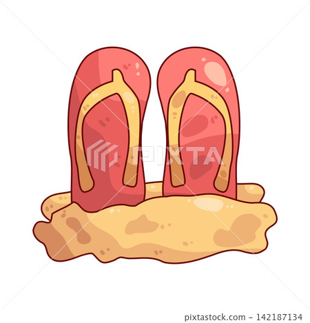 Illustration of Flip flops Illustration of Flip flops 142187134