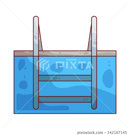 Illustration of Swimming ladder Illustration of Swimming ladder 142187145