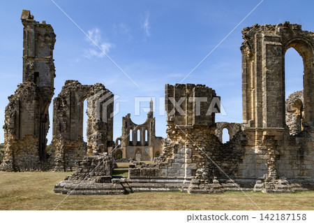 Byland Abbey in North Yorkshire in the northeast of England. Byland Abbey in North Yorkshire in the northeast of England. 142187158