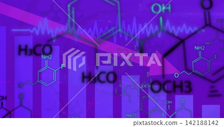 Displaying magenta diagonal arrow cutting across bars in graphic showing NH2 or F or OCH3 or HCO wav Displaying magenta diagonal arrow cutting across bars in graphic showing NH2 or F or OCH3 or HCO wav 142188142