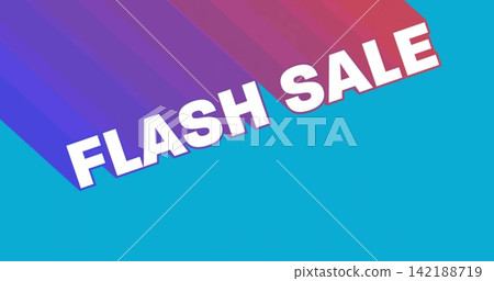 Displaying FLASH SALE text across digital banner, with gradient panel, cyan block, magenta shadow Displaying FLASH SALE text across digital banner, with gradient panel, cyan block, magenta shadow 142188719