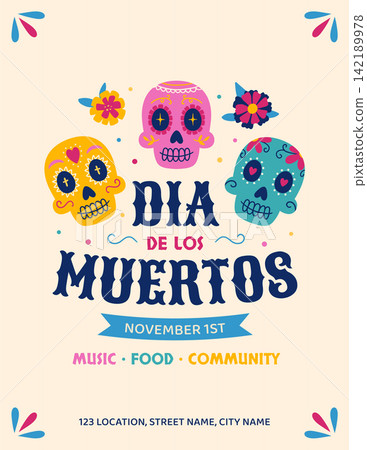Dia de los muertos poster Dia de los muertos poster 142189978