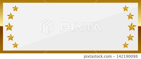 Luxurious star banner background in white and gold. Luxurious star banner background in white and gold. 142190098