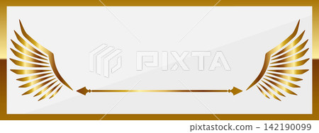 Luxurious wing banner background in white and gold Luxurious wing banner background in white and gold 142190099
