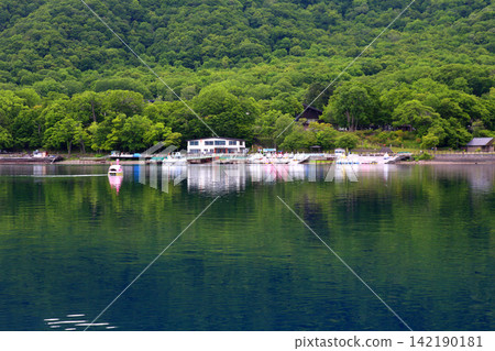 Lake Shikotsu, Himemasu (landlocked salmon), Yamasen Railway Bridge, Lake Shikotsu sightseeing boat, caldera lake, Hokkaido sightseeing, Shikotsu-Toya National Park, underwater sightseeing boat 142190181