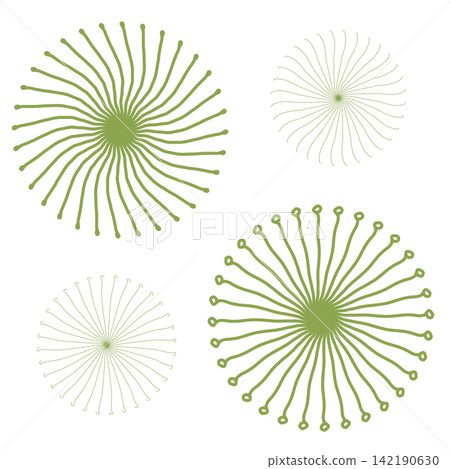 Radial illustration resembling bacteria - Green Radial illustration resembling bacteria - Green 142190630