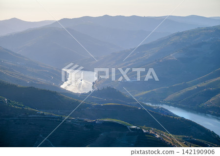 Sunrise over the vineyards in Douro Valley, Portugal Sunrise over the vineyards in Douro Valley, Portugal 142190906