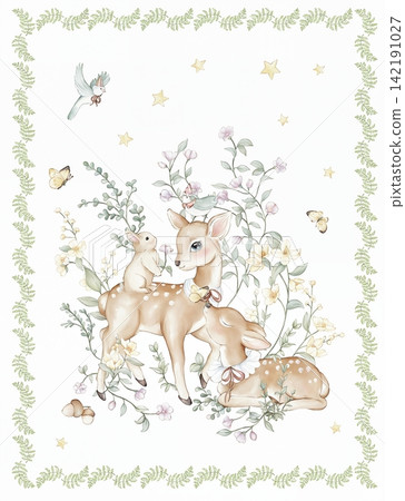 Huge collection of vintage floral and whimsical nursery seamless pattern swatches Huge collection of vintage floral and whimsical nursery seamless pattern swatches 142191027