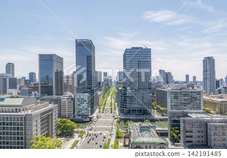 大阪市北區:大阪市府大樓及禦堂筋大道週邊街景 大阪市北區:大阪市府大樓及禦堂筋大道週邊街景 142191485