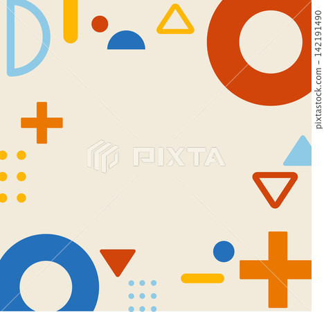 Geometric pattern background material - Square shape Geometric pattern background material - Square shape 142191490