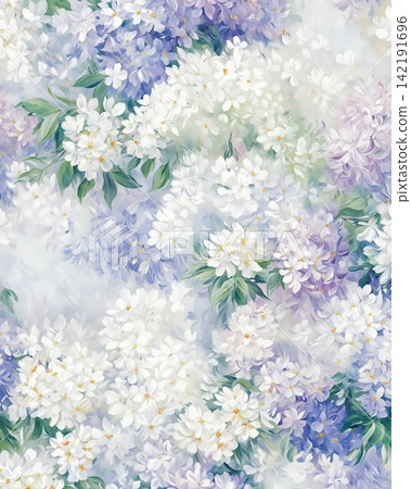 Large bundle of impressionist watercolor floral and landscape seamless pattern swatches Large bundle of impressionist watercolor floral and landscape seamless pattern swatches 142191696