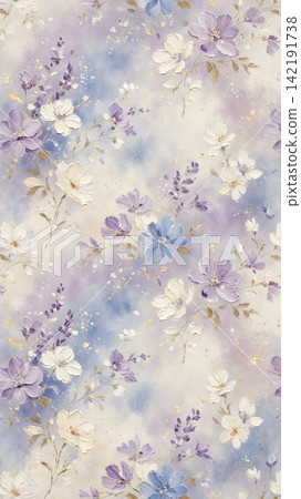 Large bundle of impressionist watercolor floral and landscape seamless pattern swatches Large bundle of impressionist watercolor floral and landscape seamless pattern swatches 142191738