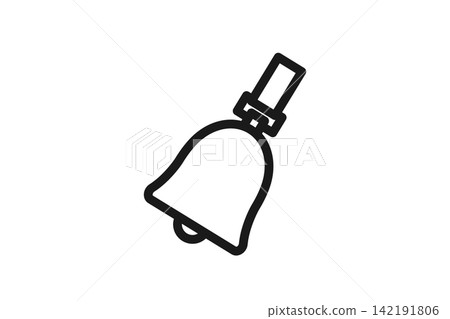 Bear bell line art icon 142191806