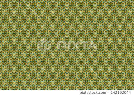 Deep green and gold wave pattern seamless background Deep green and gold wave pattern seamless background 142192044