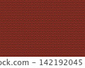 Vermilion and black seigaiha seamless pattern background 142192045