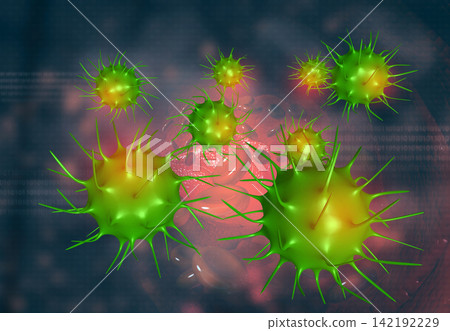 Virus bacteria cells background Virus bacteria cells background 142192229