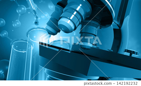 Microscope on science research lab. scientific background Microscope on science research lab. scientific background 142192232
