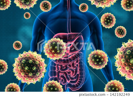 Virus attacking human body Virus attacking human body 142192249